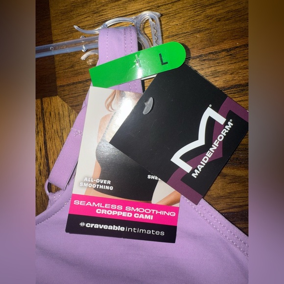 NWT MAIDENFORM CROPPED CAMI SEAMLESS SIZE L - Picture 3 of 6